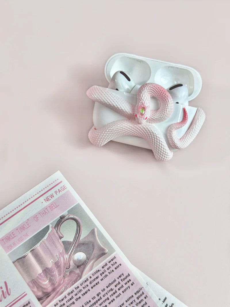 Premium Halloween-Themed Silicone Wireless Earphone Case - Creative Snake Design Protective Cover