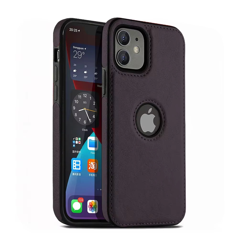 Ultra Thin Slim Business Leather Cover for Iphone 17 Air 16E 16 15 14 12 Pro Max 13 Mini Shockproof Phone Case