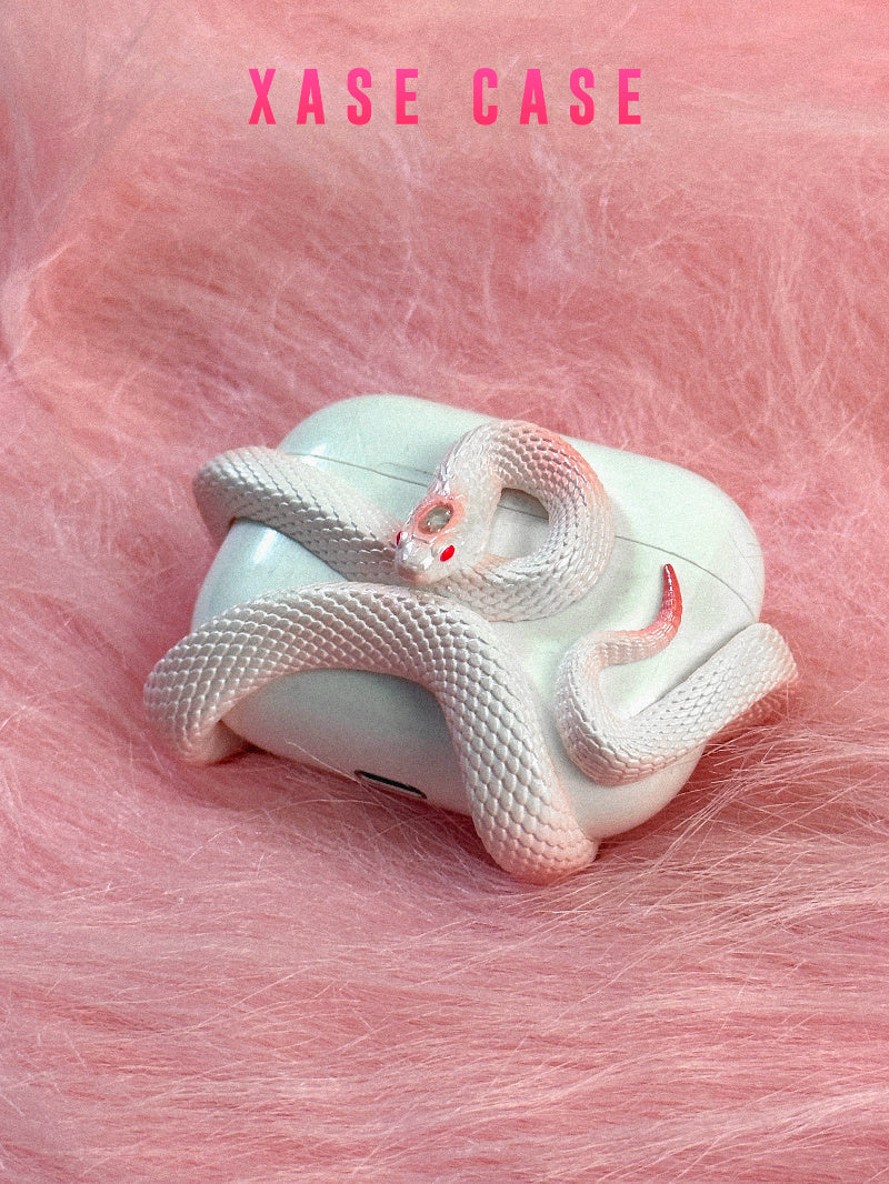 Premium Halloween-Themed Silicone Wireless Earphone Case - Creative Snake Design Protective Cover