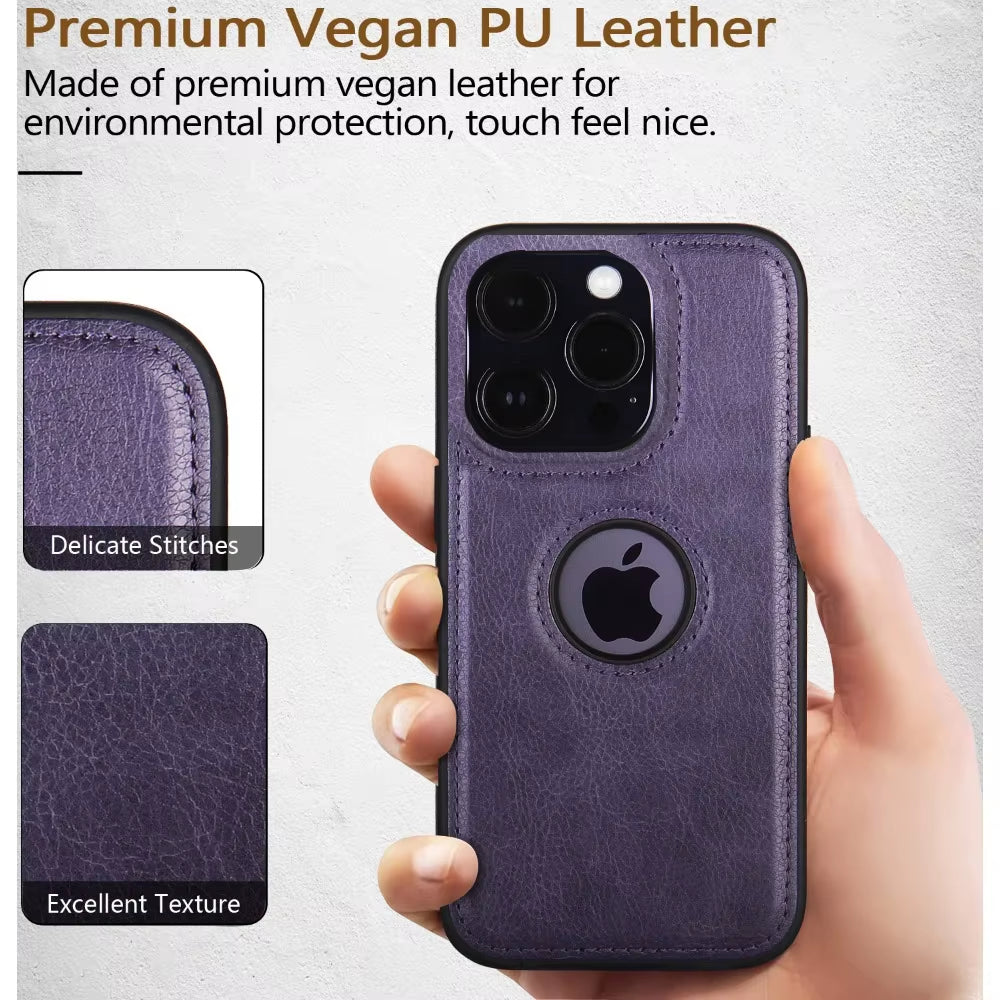 Ultra Thin Slim Business Leather Cover for Iphone 17 Air 16E 16 15 14 12 Pro Max 13 Mini Shockproof Phone Case