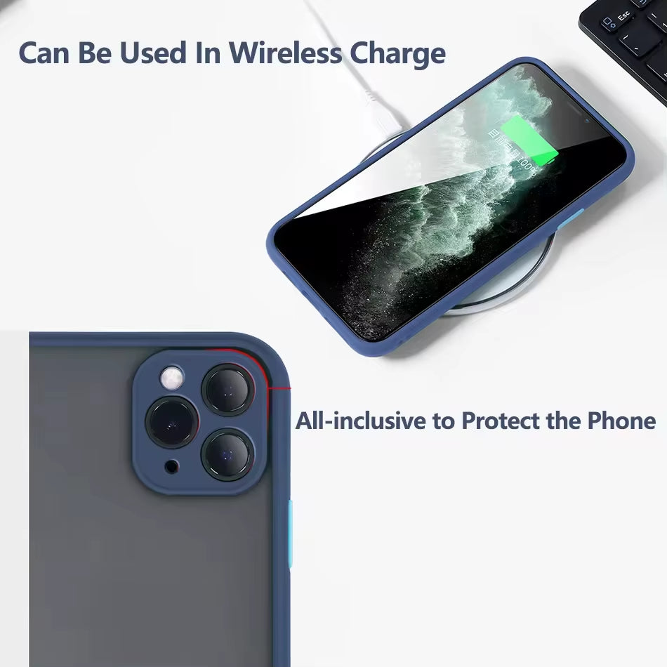 For Magsafe Case for Iphone 15 13 14 11 12 Pro Max plus Magnetic Matte Cover Soft Color Collision Camera Lens Protector Luxury