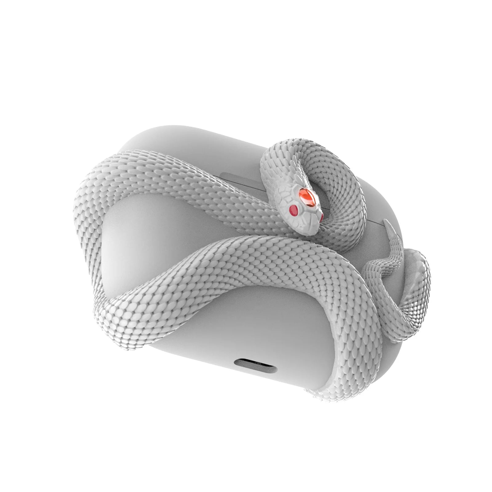 Premium Halloween-Themed Silicone Wireless Earphone Case - Creative Snake Design Protective Cover