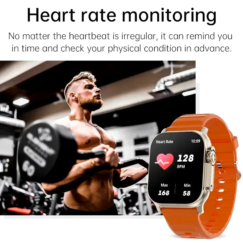 T900 Ultra Smartwatch - Bluetooth Calling, Message Notifications, Heart Rate Monitor, Sports Watch Compatible with Android and iOS for Men and Women